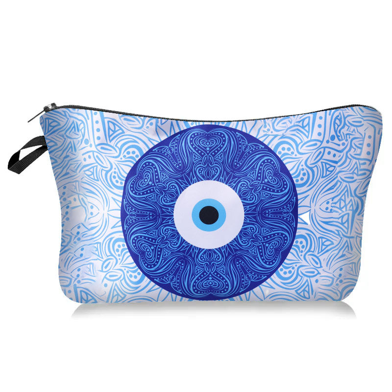Olivenorma Blue Evil Eye Makeup Cosmetic Bag - Blue Evil Eye#5 - image 5