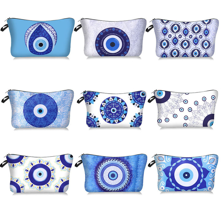 Olivenorma Blue Evil Eye Makeup Cosmetic Bag - image 0