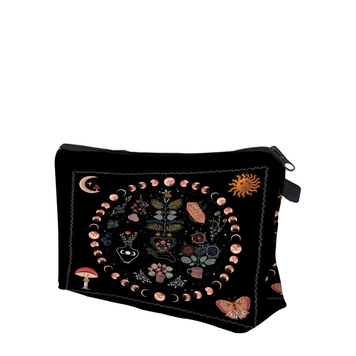 Olivenorma Moon Phase Sun Plant Pattern Cosmetic Bag - image 5