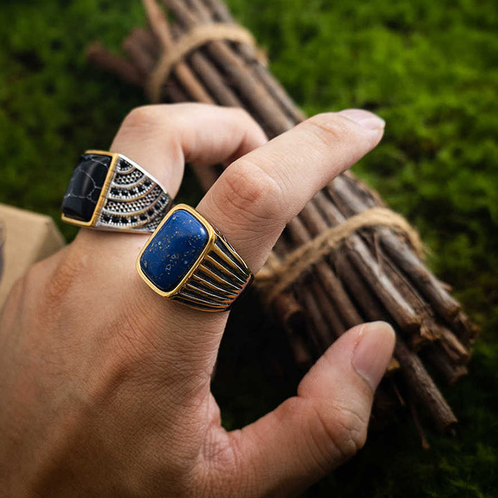 Olivenorma "Triumph Return"-Turkish Warrior Gemstone Ring - image 8