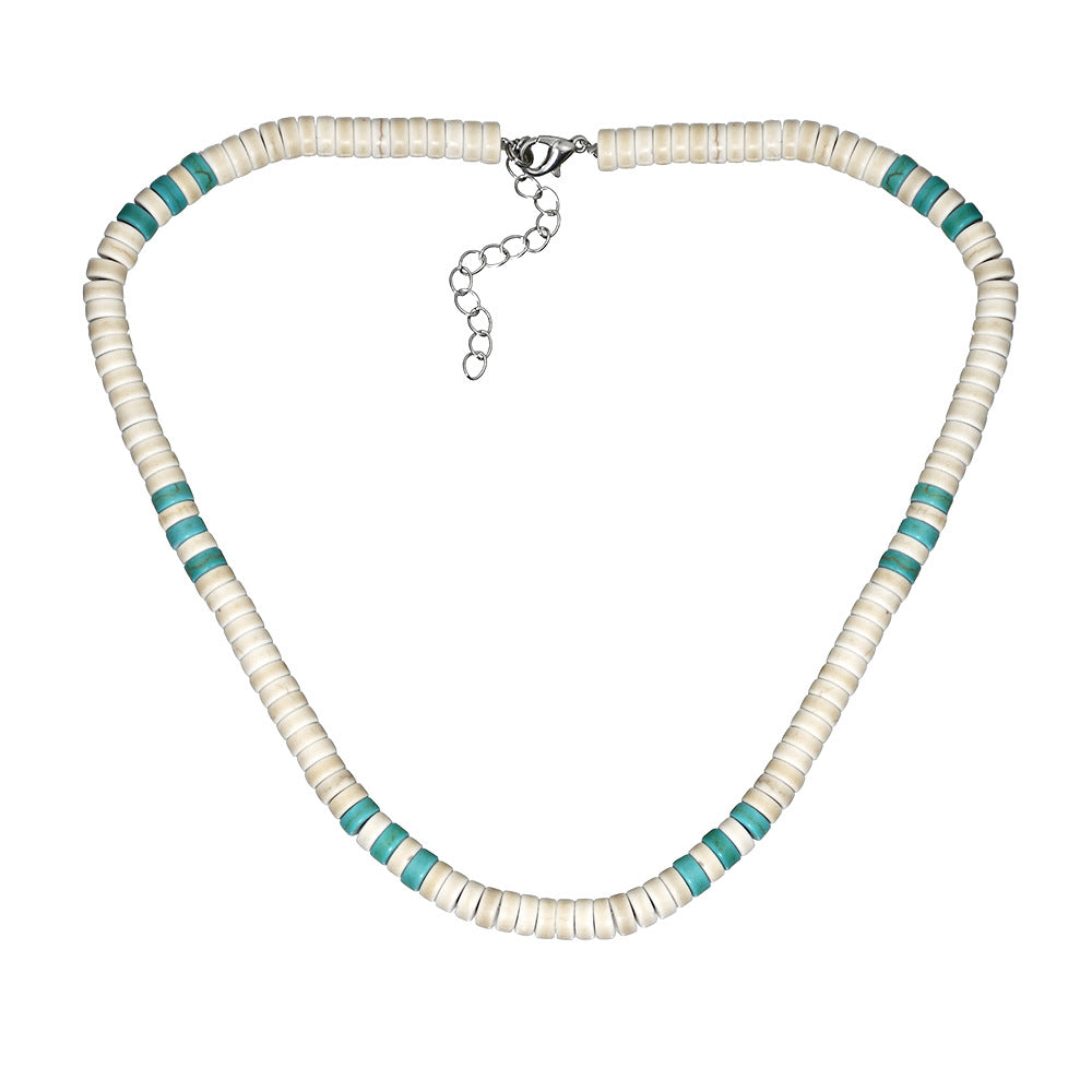 Olivenorma Larimar Turquoise Zircon Necklace Set - Turquoise&White Turquoise - image 3