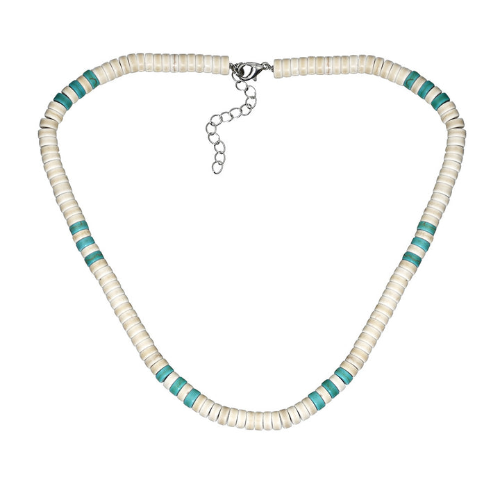 Olivenorma Larimar Turquoise Zircon Necklace Set - Turquoise&White Turquoise - image 3