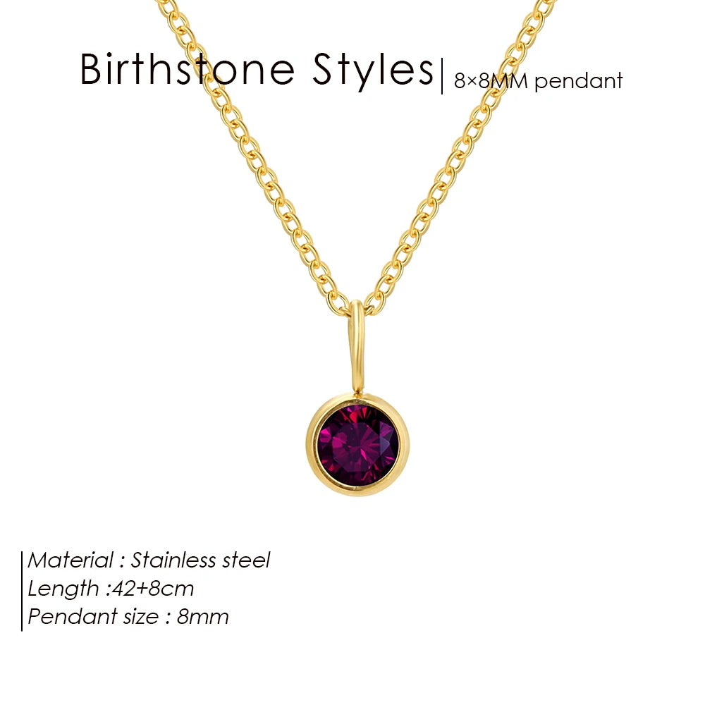 Olivenorma Constellation 8mm Birthstone Pendant Necklace - JUNE-Alexandrite - Rose Gold - image 11