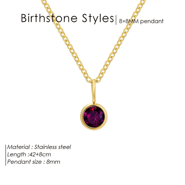 Olivenorma Constellation 8mm Birthstone Pendant Necklace - JUNE-Alexandrite - Rose Gold - image 11