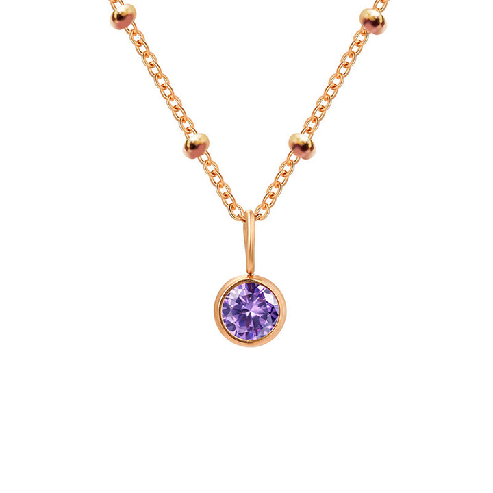 Olivenorma 8mm Round Birthstone Pendant Necklace - image 7