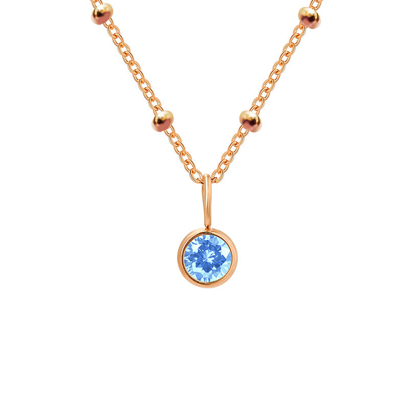 Olivenorma 8mm Round Birthstone Pendant Necklace - image 11