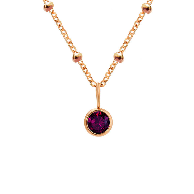 Olivenorma 8mm Round Birthstone Pendant Necklace - image 23