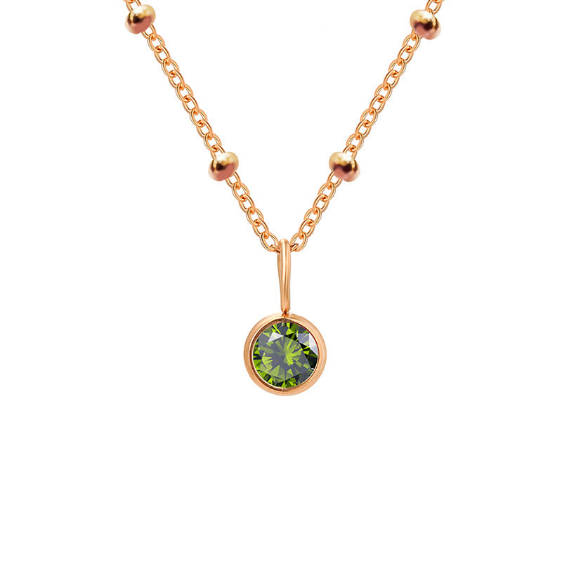 Olivenorma 8mm Round Birthstone Pendant Necklace - image 31