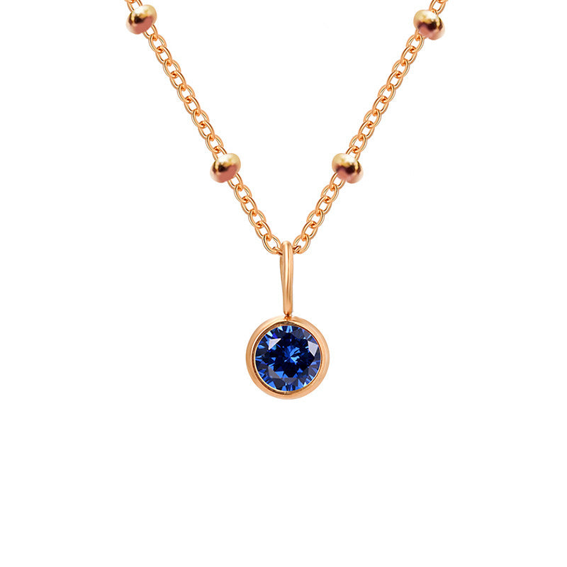 Olivenorma 8mm Round Birthstone Pendant Necklace - image 35