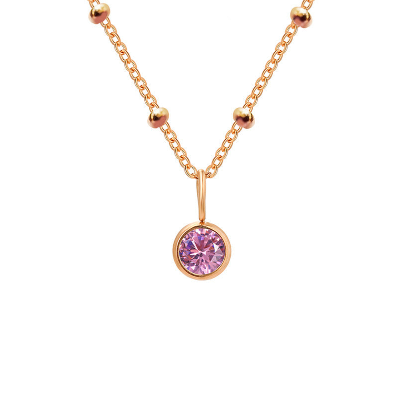 Olivenorma 8mm Round Birthstone Pendant Necklace - image 39