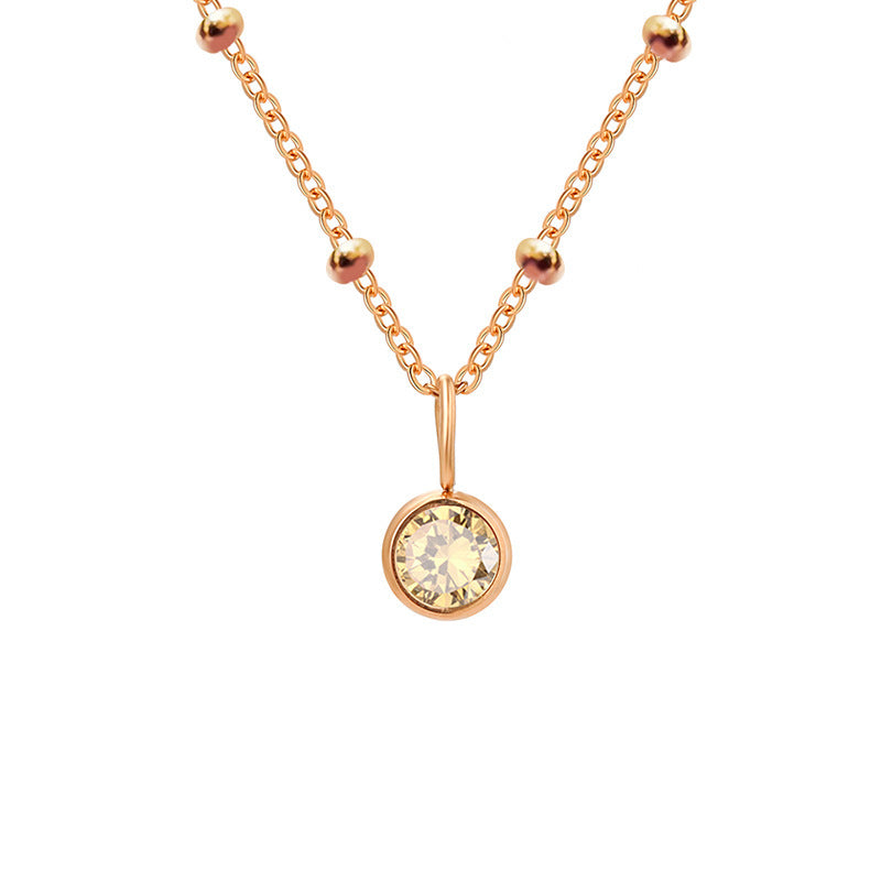 Olivenorma 8mm Round Birthstone Pendant Necklace - image 43