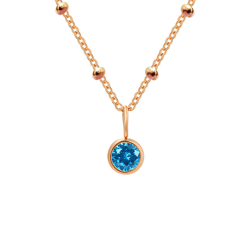 Olivenorma 8mm Round Birthstone Pendant Necklace - image 47