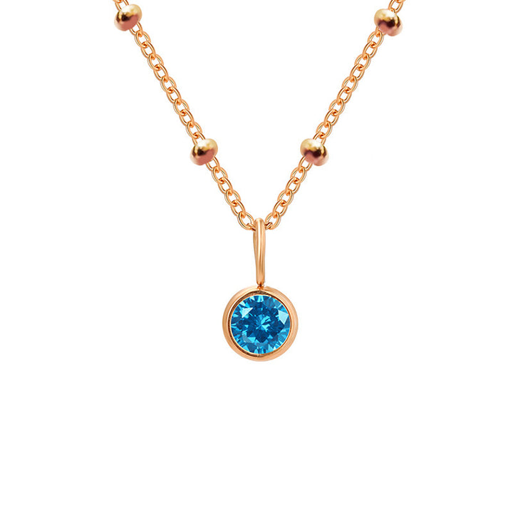 Olivenorma 8mm Round Birthstone Pendant Necklace - image 47