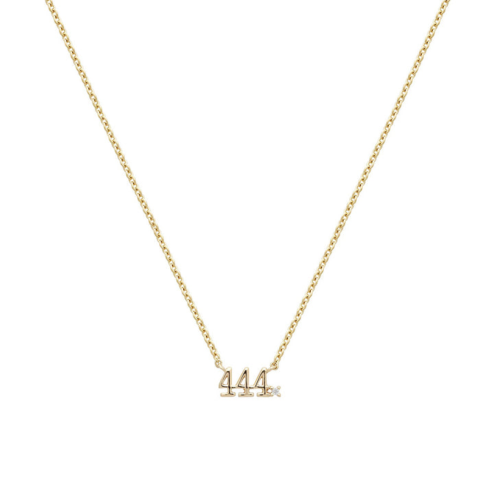 Olivenorma 925 Sterling Silver Angel Number Collarbone Necklace - 444 - image 5