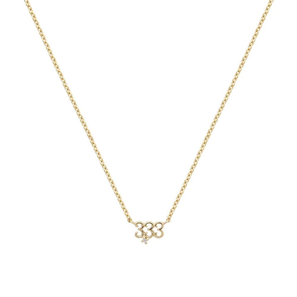 Olivenorma 925 Sterling Silver Angel Number Collarbone Necklace - 333 - image 3