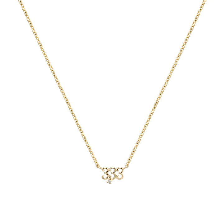 Olivenorma 925 Sterling Silver Angel Number Collarbone Necklace - 333 - image 3