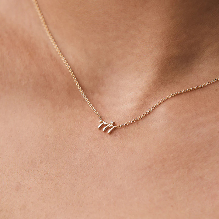 Olivenorma 925 Sterling Silver Angel Number Collarbone Necklace - image 0
