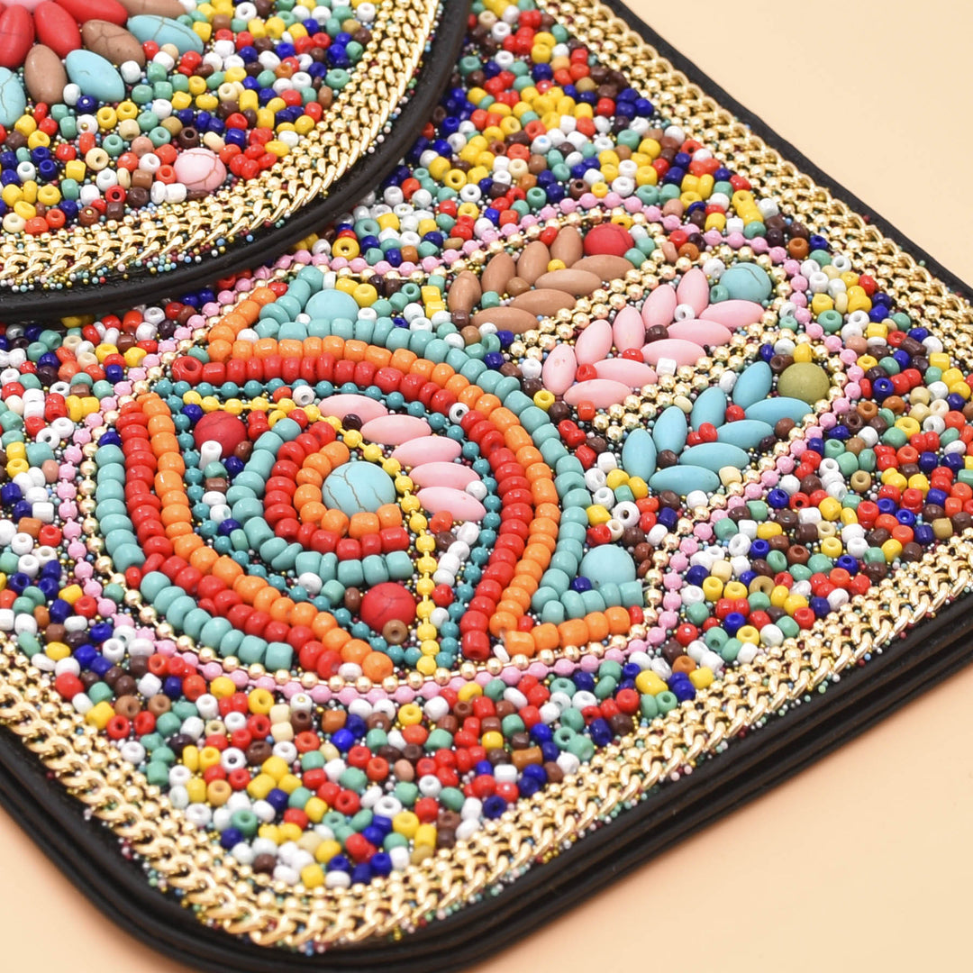 Olivenorma Bohemian Beaded Evil Eye Hamsa Mobile Phone Bag - image 16