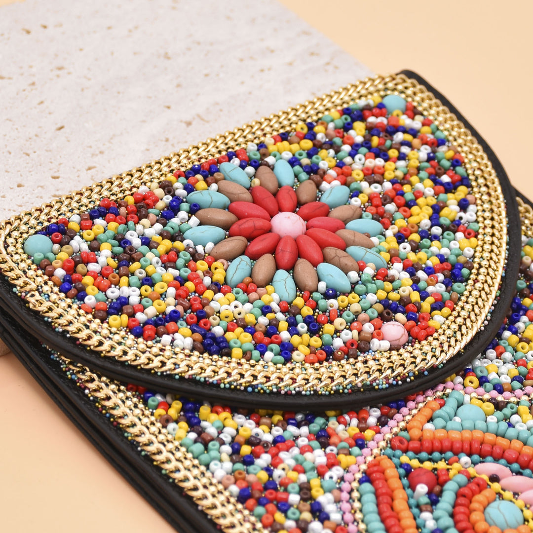 Olivenorma Bohemian Beaded Evil Eye Hamsa Mobile Phone Bag - image 14