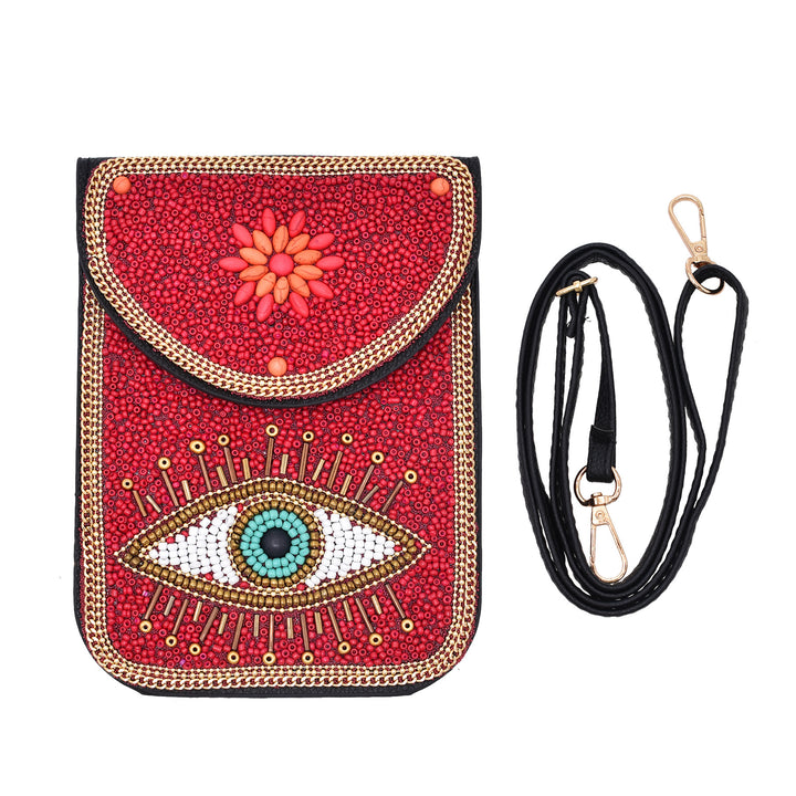 Olivenorma Bohemian Beaded Evil Eye Hamsa Mobile Phone Bag - Evil Eye - image 0