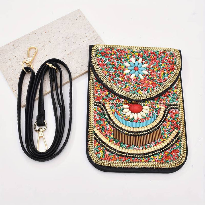 Olivenorma Ethnic Style Beaded Crossbody Mobile Phone Bag - image 15