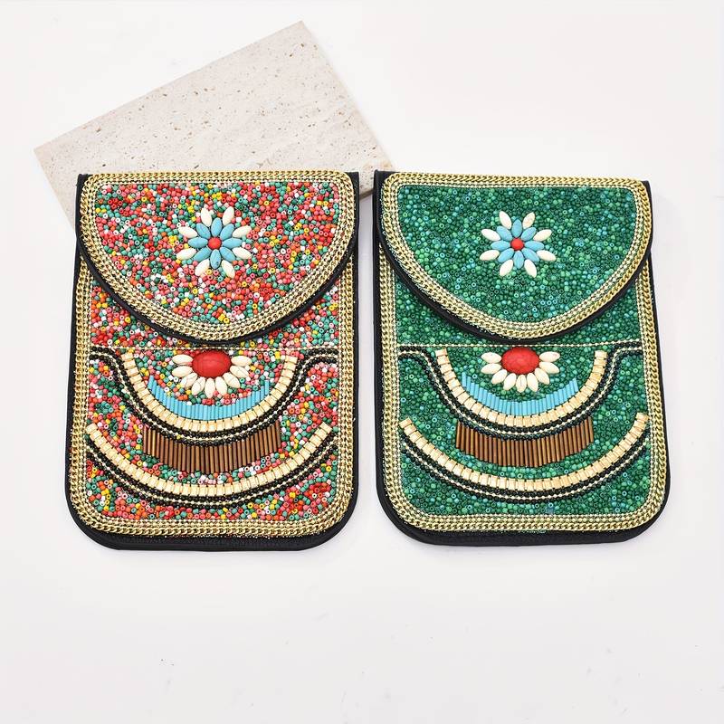 Olivenorma Ethnic Style Beaded Crossbody Mobile Phone Bag - image 21