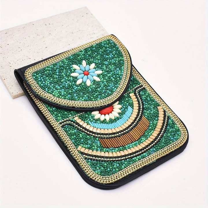 Olivenorma Ethnic Style Beaded Crossbody Mobile Phone Bag - image 9