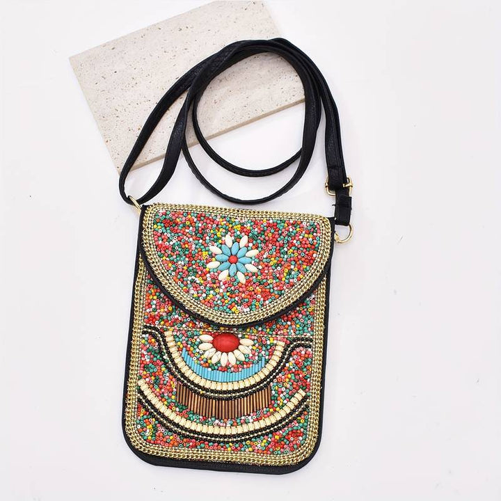 Olivenorma Ethnic Style Beaded Crossbody Mobile Phone Bag - image 16