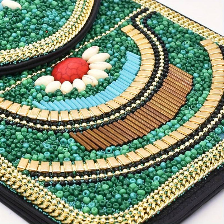 Olivenorma Ethnic Style Beaded Crossbody Mobile Phone Bag - image 11