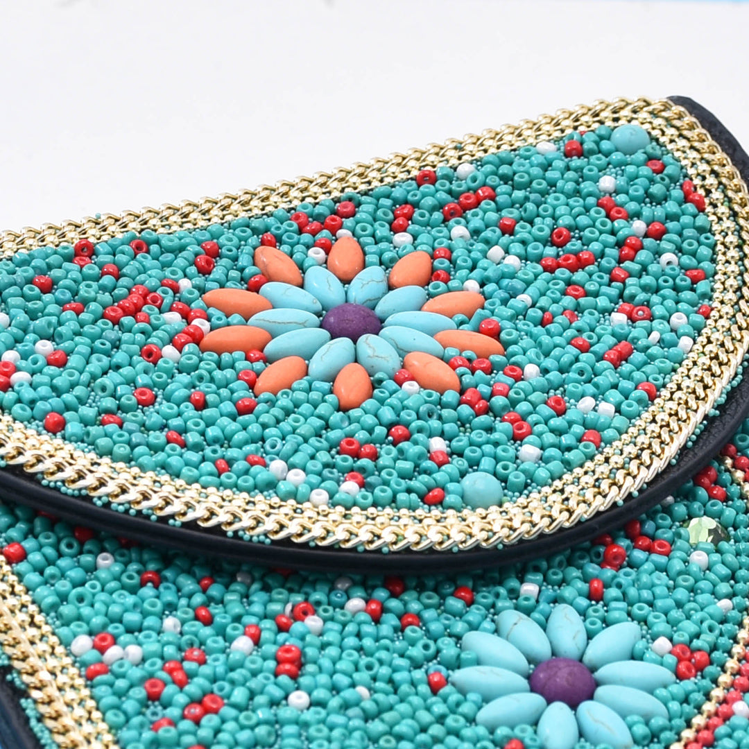 Olivenorma Bohemian Beaded Flower Mobile Phone Bag - image 4