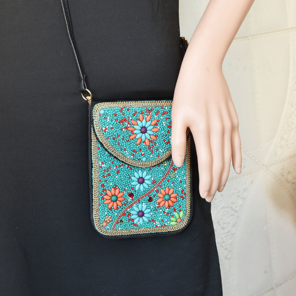 Olivenorma Bohemian Beaded Flower Mobile Phone Bag - image 1