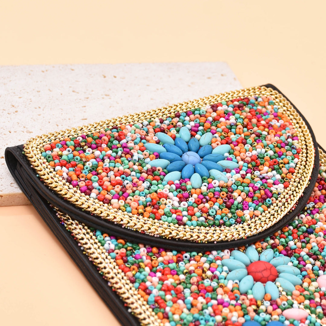 Olivenorma Bohemian Beaded Flower Mobile Phone Bag - image 13