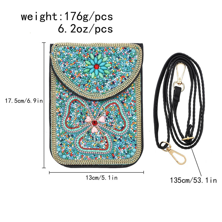 Olivenorma Bohemian Beaded Flower Mobile Phone Bag - image 39