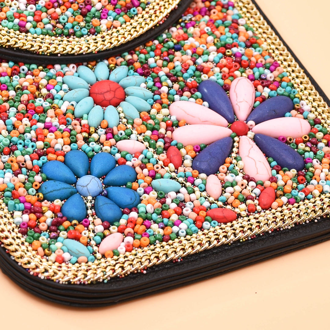 Olivenorma Bohemian Beaded Flower Mobile Phone Bag - image 14