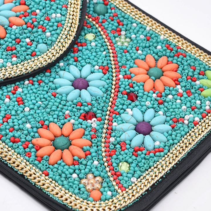 Olivenorma Bohemian Beaded Flower Mobile Phone Bag - image 5
