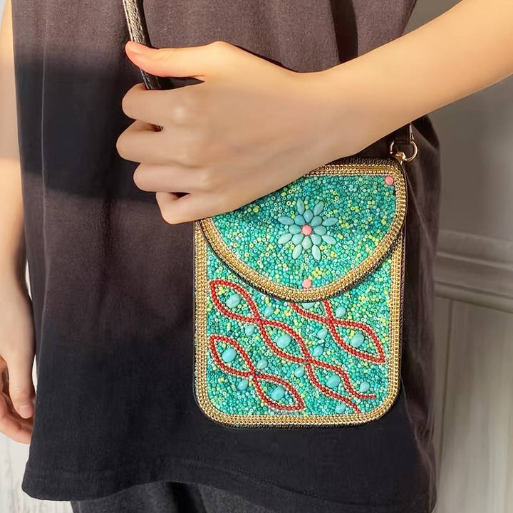 Olivenorma Bohemian Beaded Flower Mobile Phone Bag - image 18