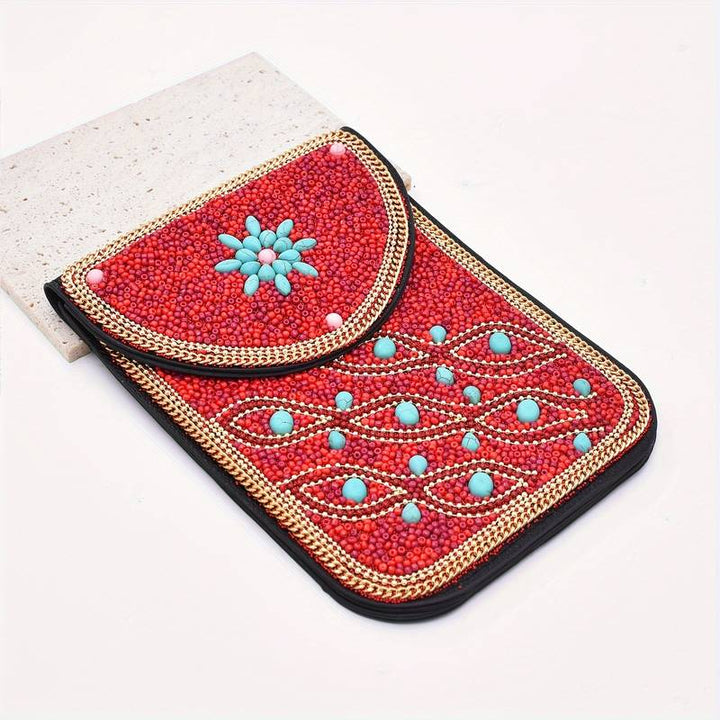 Olivenorma Bohemian Beaded Flower Mobile Phone Bag - image 27