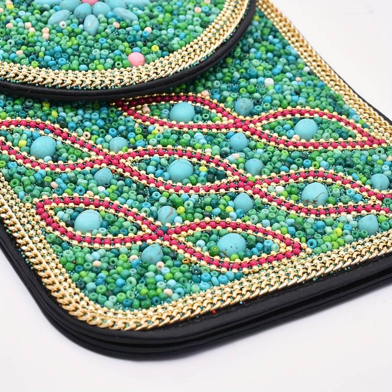 Olivenorma Bohemian Beaded Flower Mobile Phone Bag - image 23