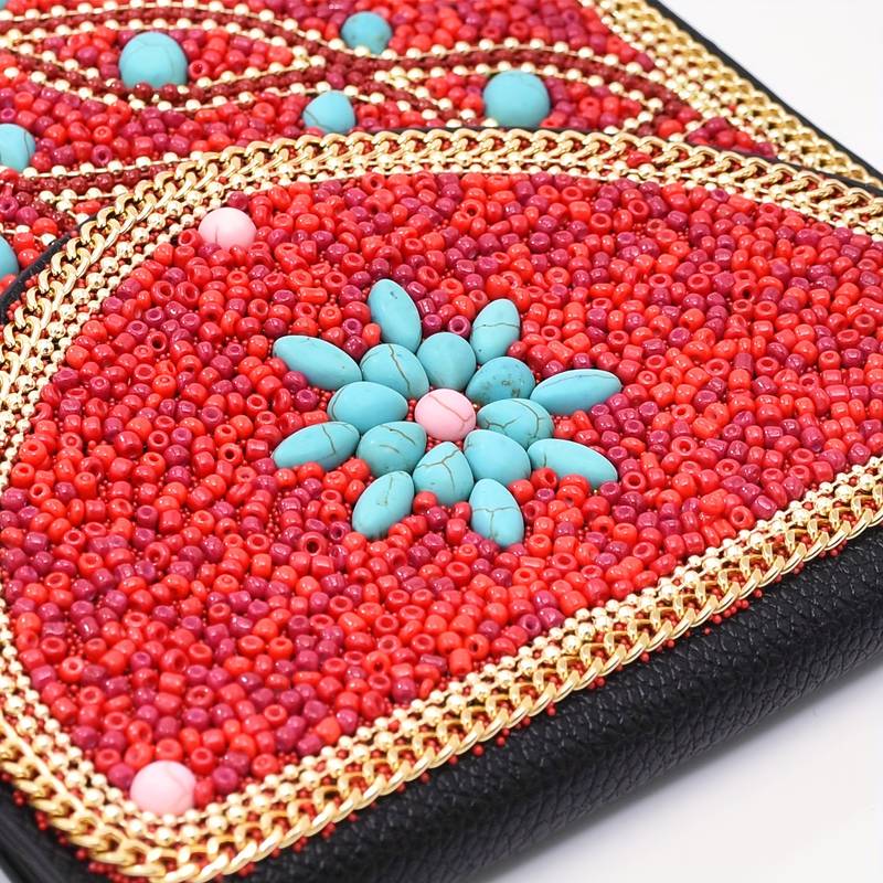 Olivenorma Bohemian Beaded Flower Mobile Phone Bag - image 28