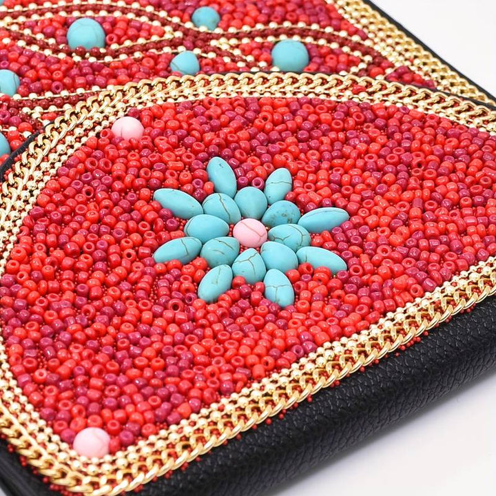 Olivenorma Bohemian Beaded Flower Mobile Phone Bag - image 28