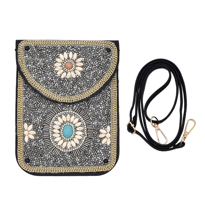 Olivenorma Turquoise Rice Beads Mobile Phone Bag - Turquoise - image 0