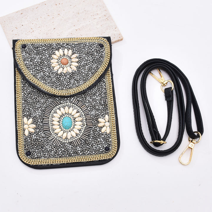 Olivenorma Turquoise Rice Beads Mobile Phone Bag - image 1