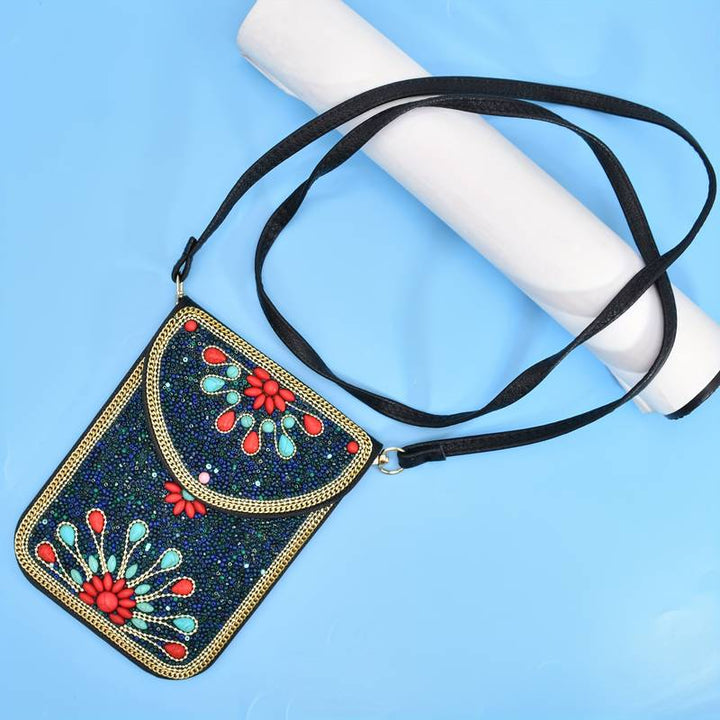 Olivenorma Ethnic Style Beaded Crossbody Mobile Phone Bag - image 4