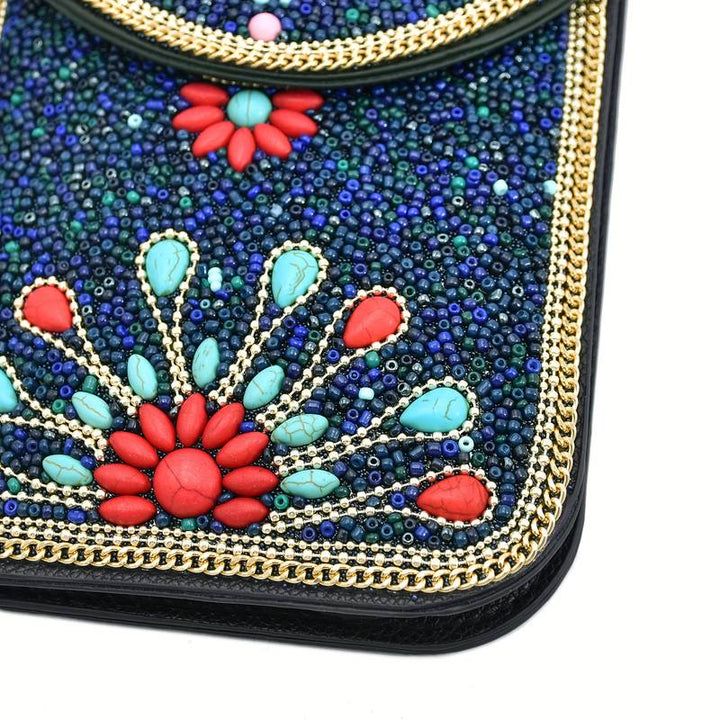 Olivenorma Ethnic Style Beaded Crossbody Mobile Phone Bag - image 7