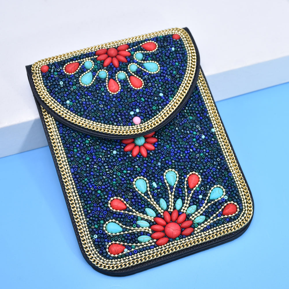 Olivenorma Ethnic Style Beaded Crossbody Mobile Phone Bag - image 1