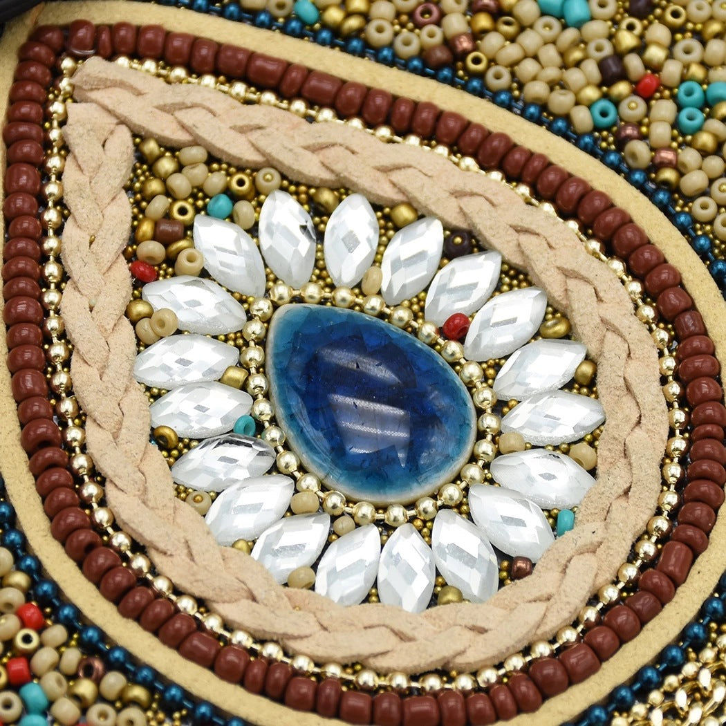 Olivenorma Bohemian Natural Stone Rice Beads Mobile Phone Bag - image 4