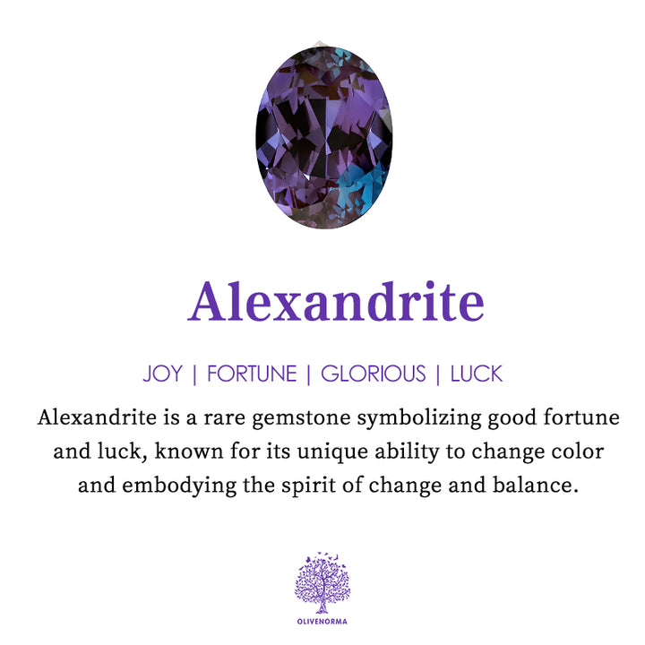 Olivenorma Moon Star Color-Change Alexandrite Branch Leaf Amethyst Engagement Ring - image 8