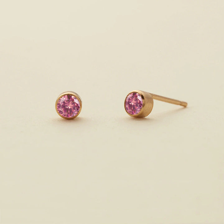 Olivenorma Birthstone Zircon Simple Earrings - July-Ruby - image 13