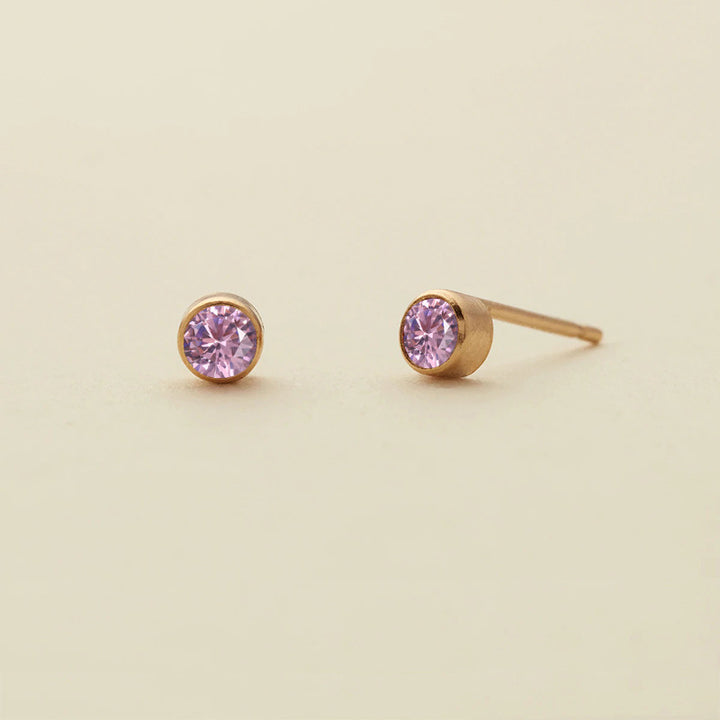 Olivenorma Birthstone Zircon Simple Earrings - October-Tourmaline - image 19