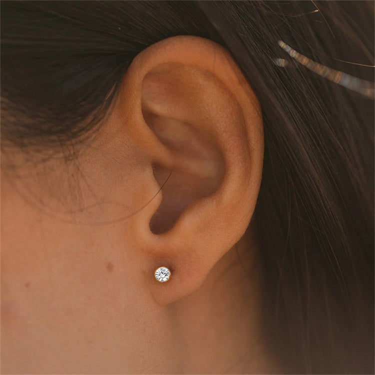 Olivenorma Birthstone Zircon Simple Earrings - image 32